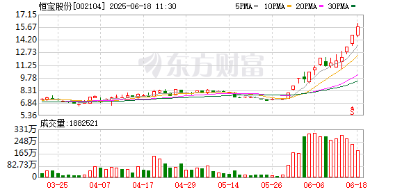 正规股票配资开户 恒宝股份连续2个交易日收盘价格涨幅偏离值累计超20%